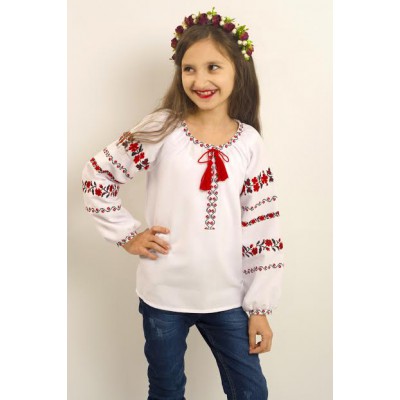 Embroidered blouse for girl "Way of Rose"